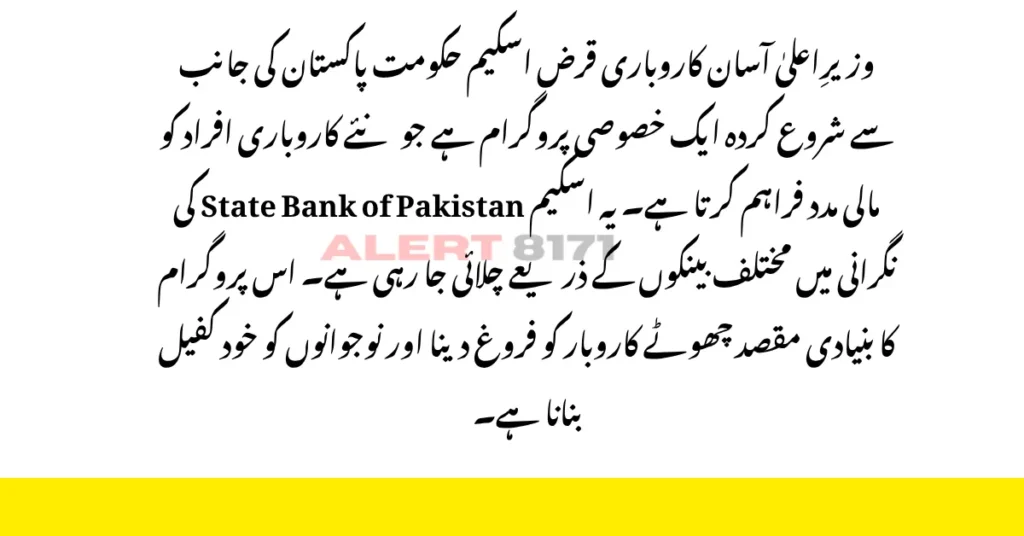 وزیرِاعلیٰ آسان کاروباری قرض اسکیم – بغیر سود 30 لاکھ تک قرض حاصل کریں